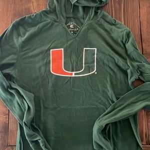 Miami hurricanes Colosseum long sleeve shirt with hoodie